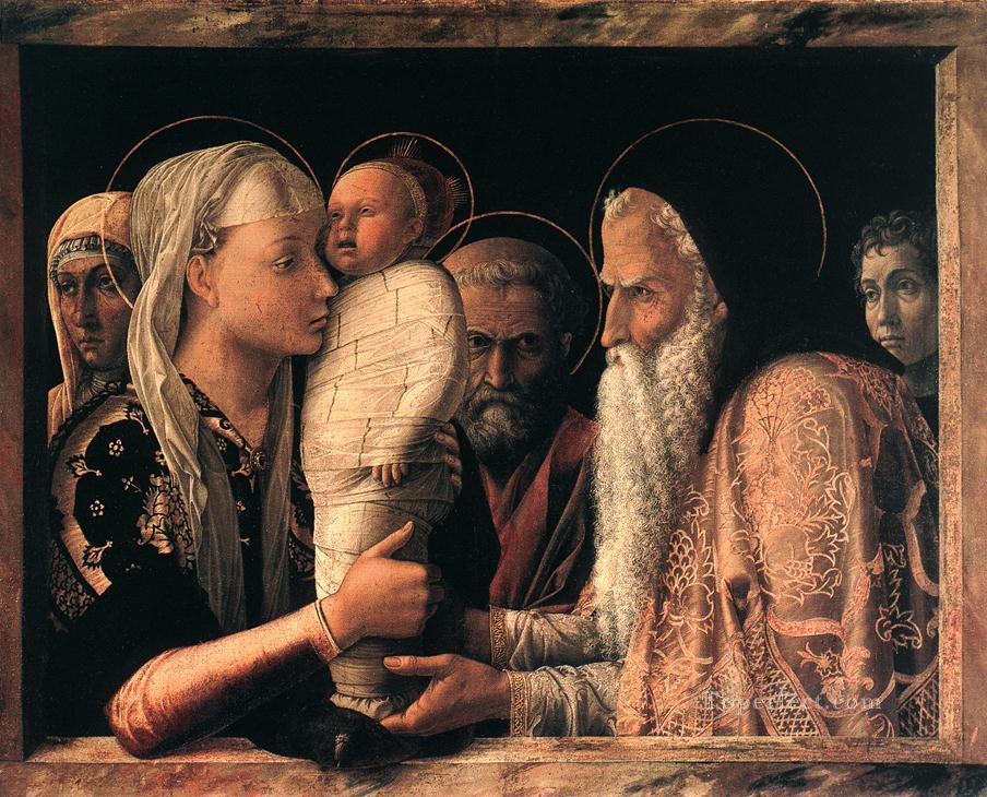 神殿でのプレゼンテーション ルネサンスの画家アンドレア・マンテーニャ油絵